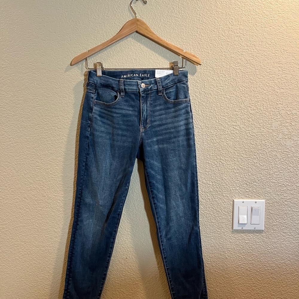 American Eagle Outfitters Women's Dark Blue Skinny Jeans